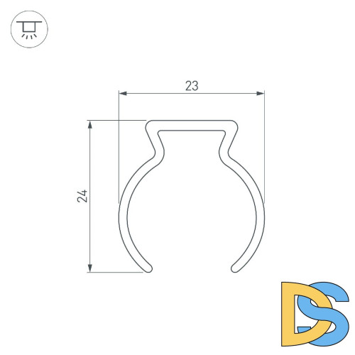 Профиль Arlight WPH-FLEX-D22-360deg-1000 053423