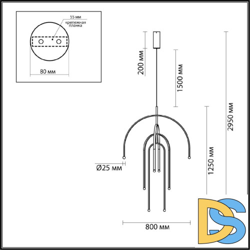 Подвесная люстра Odeon Light Memfi 6633/95L
