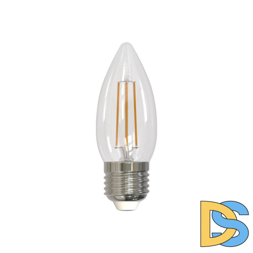 Лампа светодиодная филаментная (UL-00005162) Uniel E27 9W 3000K прозрачная LED-C35-9W/3000K/E27/CL PLS02WH