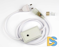 Провод для монохромной светодиодной ленты Neon (UL-00005799) Uniel UCX-SP4/N22 White 1 Sticker