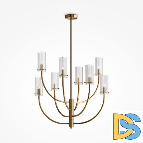 Люстра на штанге Maytoni Arco MOD223PL-08BS