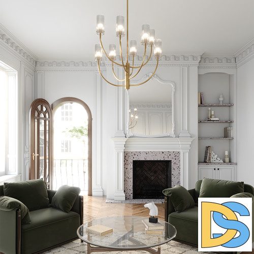 Люстра на штанге Maytoni Arco MOD223PL-08BS