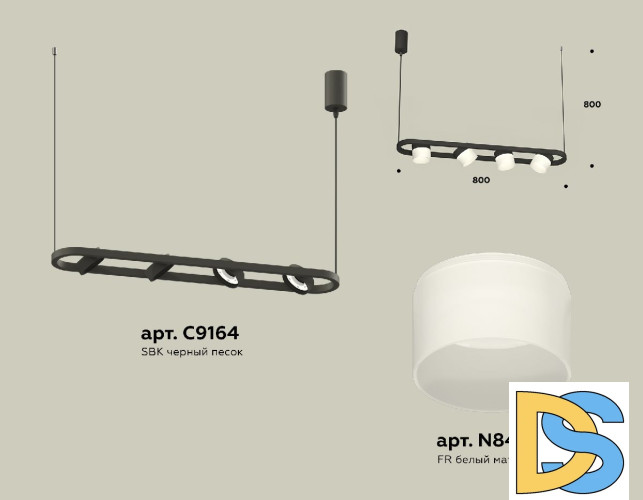 Подвесной светильник Ambrella Light Traditional (C9164, N8402) XB9164154