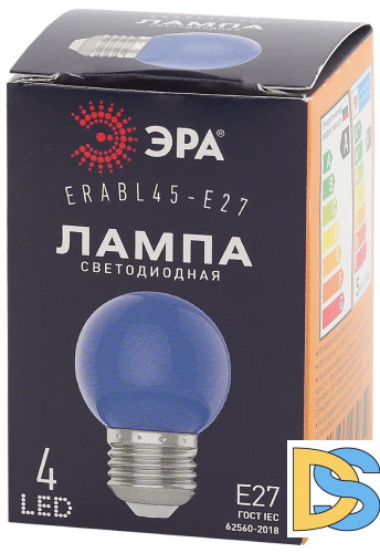 Лампа светодиодная Эра E27 1W 3000K ERABL45-E27 Б0049573