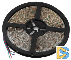 Светодиодная лента Эра 12В 5050 14,4Вт/м RGB 5м IP65 LS5050-14,4-60-12-RGB-IP65-2year-5m KU-5050AD-60D-RGB Б0044123