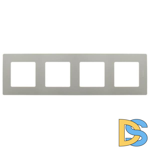 Рамка 4-постовая Legrand Etika светлая галька 672524