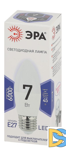Лампа светодиодная Эра E27 7W 6000K LED B35-7W-860-E27 Б0031413