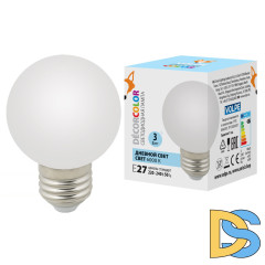 Лампа светодиодная Volpe Decor color LED-G60-3W/6000K/E27/FR/С UL-00006956