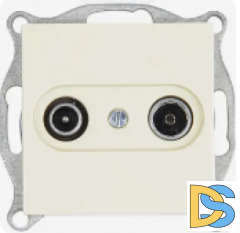 Розетка TV-R оконечная Jung ECO Profi Слоновая кость