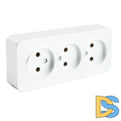 Розетка 3-местная б/з Stekker София MST10-13-01 49305