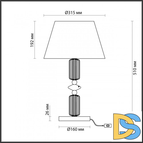Настольная лампа Odeon Light CANDY 4861/1TA