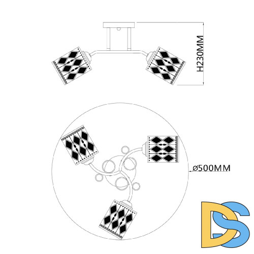 Потолочная люстра Escada Aronia 1106/3PL