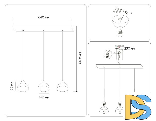 Подвесной светильник Ambrella Light Traditional TR83135