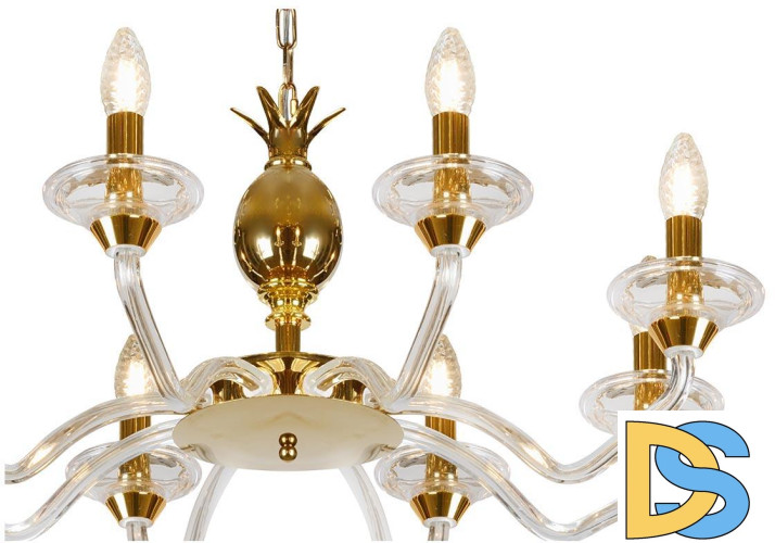 Подвесная люстра iLamp Flo YT2049-8 GD+Cear