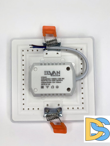 Встраиваемый светильник Elvan VLS-108SQ-12W-NH-Wh