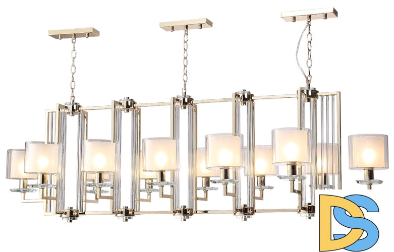 Подвесная люстра Crystal Lux NICOLAS SP12 L1600 GOLD/WHITE