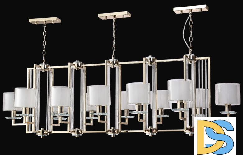 Подвесная люстра Crystal Lux NICOLAS SP12 L1600 GOLD/WHITE