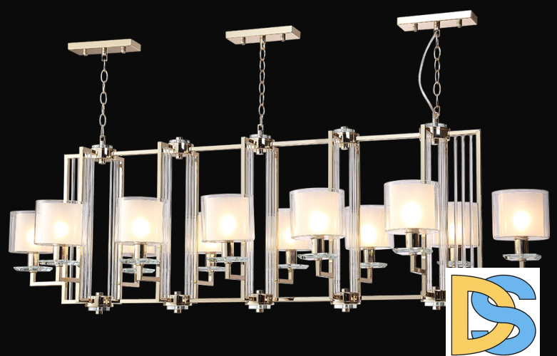 Подвесная люстра Crystal Lux NICOLAS SP12 L1600 GOLD/WHITE