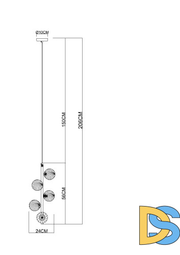Подвесной светильник Arte Lamp Etereo A5261SP-5GO