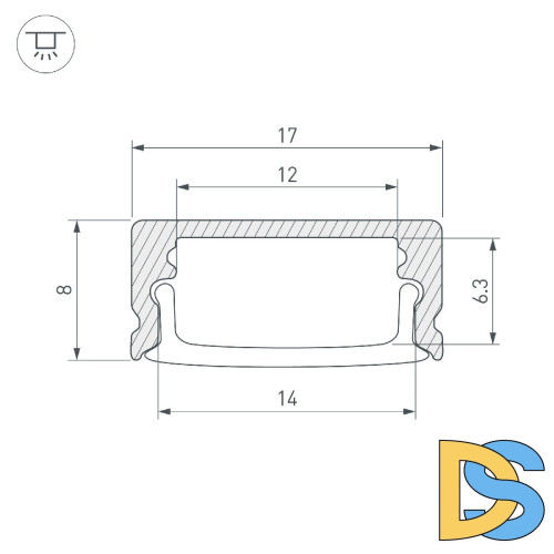 Профиль Arlight LINE-1708-3000 ANOD 047947