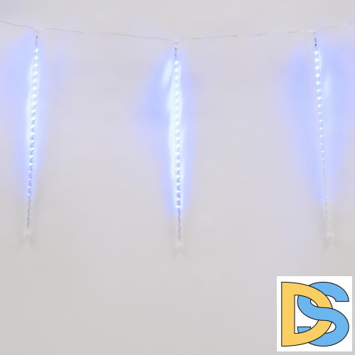Уличная светодиодная гирлянда (UL-00000167) Uniel занавес 220V синий ULD-E1505-336/DTK BLUE IP44 TWISTED METEOR