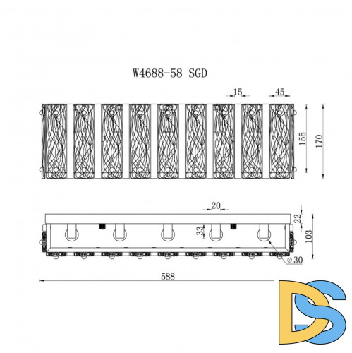 Настенный светильник iLamp Panorama W4688-58 SGD