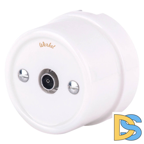 ТВ розетка Werkel Retro белая WL18-02-05 4690389100659