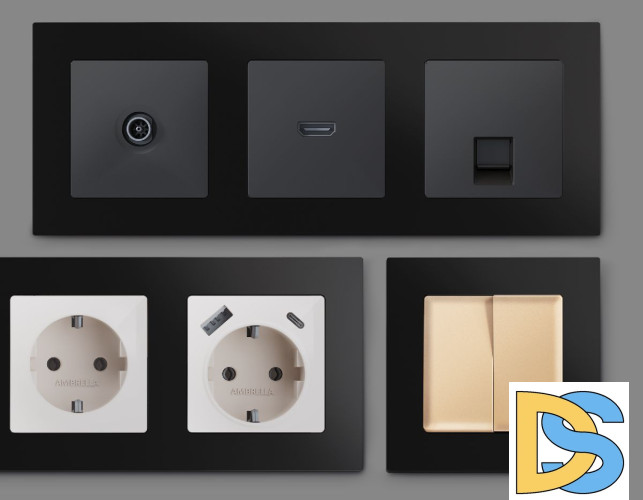 Рамка трехместная Ambrella Volt Techno AF220703