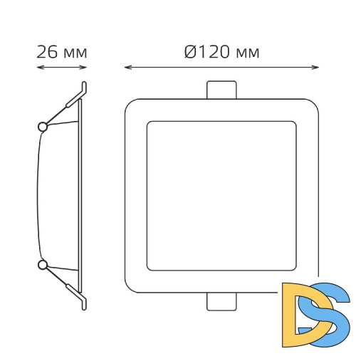 Встраиваемый светильник Gauss Elementary Downlight 998420209