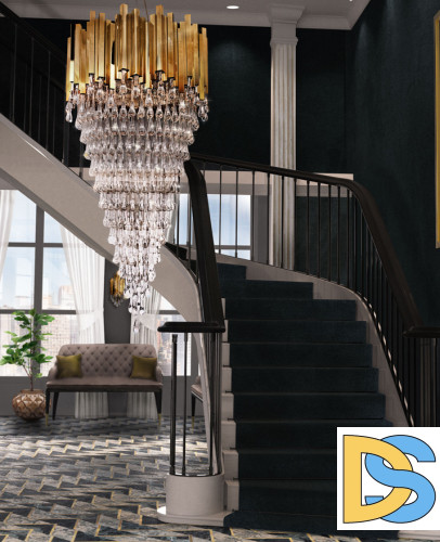 Подвесная люстра DeLight Collection Trump KM0988P-26 gold