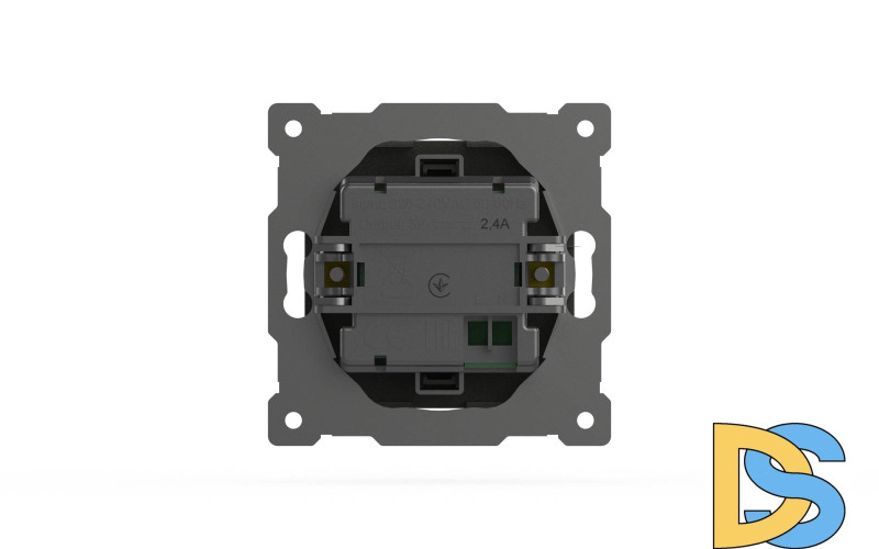 Розетка USB 5V 2,1A 2-я ELBI Zena Vega 609-011100-143