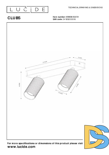 Спот Lucide Clubs 09939/02/31