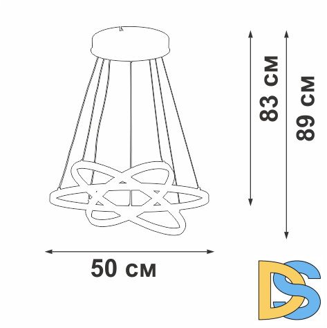 Подвесная люстра Vitaluce V2515DT-0/3S
