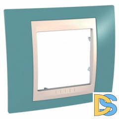 Рамка 1-ая (одинарная), Синий/Бежевый, серия Unica, Schneider Electric