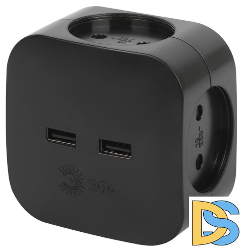 Разветвитель электрический Эра SP-4-USB-B Б0049536