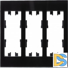 Рамка 3-ая (тройная), Стекло Черное, серия Atlas Design Nature, Schneider Electric