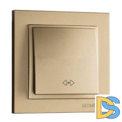 Выключатель одноклавишный перекресный Mono Electric Despina 10А 250В титан 102-222225-112