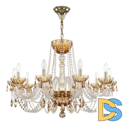 Подвесная люстра Bohemia Ivele Crystal 5402/10/300 G Amber/M-1H K721