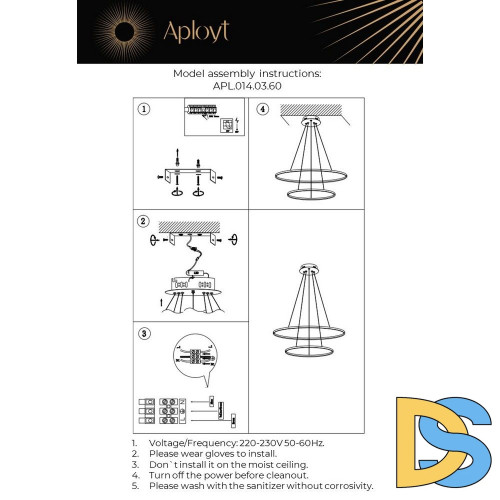 Подвесная люстра Aployt Lunet APL.014.03.60