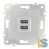 Розетка USB 2.1А+1А Arte Milano 203.46-1.silver