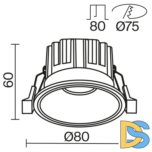 Встраиваемый светильник Maytoni Round DL058-12W4K-W