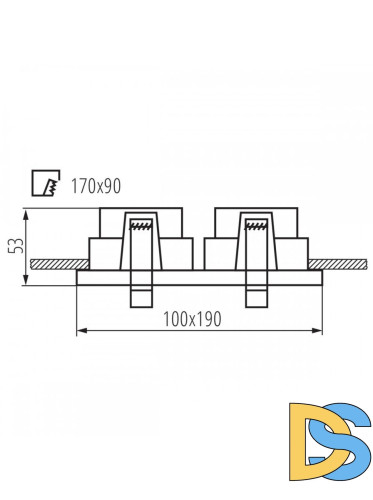 Точечный светильник Kanlux Reul 2xDTL W/B 33663