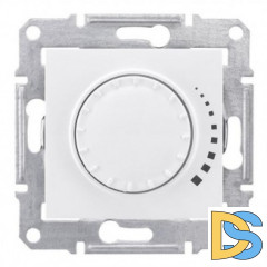 Диммер поворотный, 300Вт для л/н и эл.трансф., Белый, серия Sedna, Schneider Electric