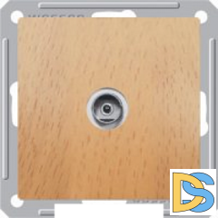 Розетка телевизионная оконечная ТV, Бук (пластик), серия Wessen 59, Schneider Electric