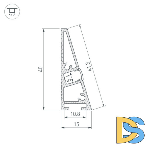 Алюминиевый профиль Arlight PLINTUS-H40-2000 BLACK 052398