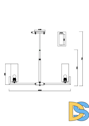 Люстра на штанге Maytoni Fortano MOD089PL-10BS