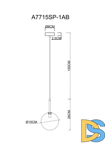 Подвесной светильник Arte Lamp Cameron A7715SP-1AB