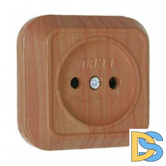 Розетка Makel Siva Ustu без заземления (орех)