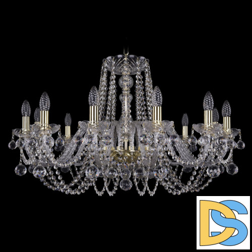 Подвесная люстра Bohemia Ivele Crystal 1402/12/300 G Balls