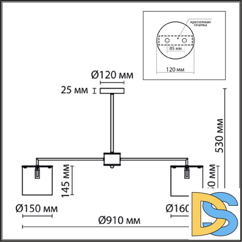 Люстра на штанге Lumion Suntori 6591/8